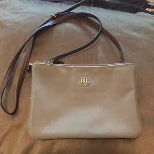 Ralph Lauren Brown and Tan Crossbody Bag with Elegant Design